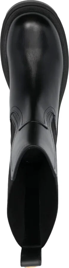 Ridged-Sole Leather Boots - Image 4