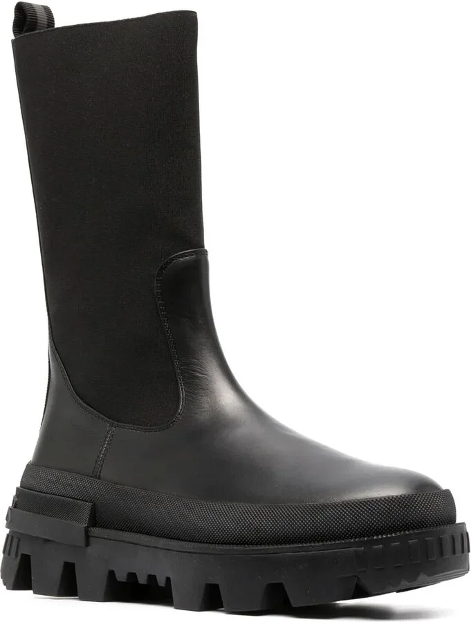 Ridged-Sole Panelled Boots - Image 2