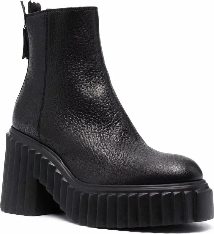 Ridged Sole Platform Boots - Image 2
