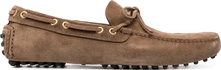 Ridged Suede Loafers