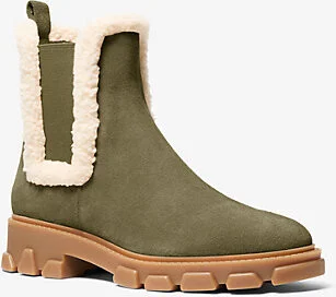 Ridley Suede and Faux Shearling Boot