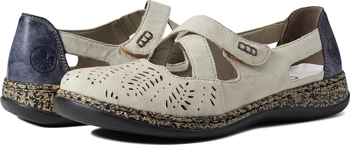 Rieker 46375 Daisy 75 Women's Shoes Marble/Jeans : EU 38 (US Women's 7-7.5) M, Leather