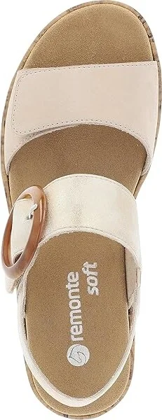 Rieker Jocelyn 53 Women's Sandals Cliff/Muschel : EU 39 (US Women's 8) M, Faux Leather - Image 2