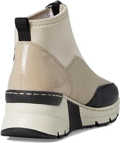 Rieker Kitty 52 Women's Boots Schwarz/Crema/Cliff/Perlcreme : EU 40 (US Women's 8.5-9) M, Leather - Image 4