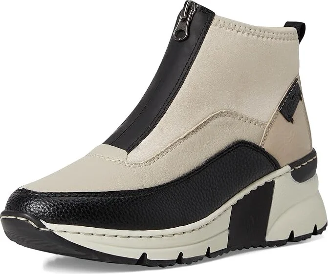 Rieker Kitty 52 Women's Boots Schwarz/Crema/Cliff/Perlcreme : EU 40 (US Women's 8.5-9) M, Leather - Image 5