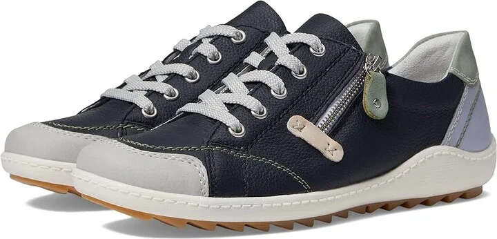 Rieker R1427 Liv 27 Women's Shoes Vapor/Pazifik/Rose/Peppermint : EU 41 (US Women's 9.5) M, Leather