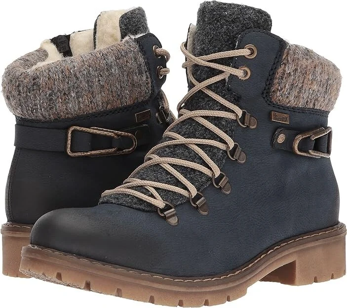 Rieker Y9131 Sabrina 31 Women's Lace-up Boots Pazifik/Anthrazit/Graphit : EU 36 (US Women's 5.5-6) M, Synthetic