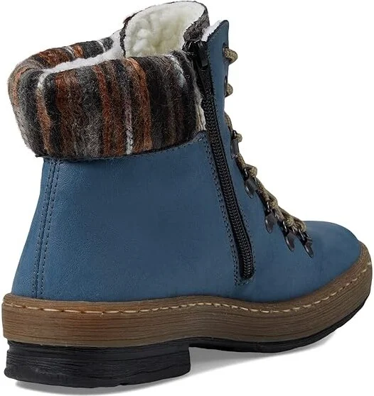 Rieker Z6743 Felicitas 43 Women's Lace-up Boots Royal/Nuss/Grau-Braun : EU 37 (US Women's 6.5) M, Synthetic/Wool - Image 4