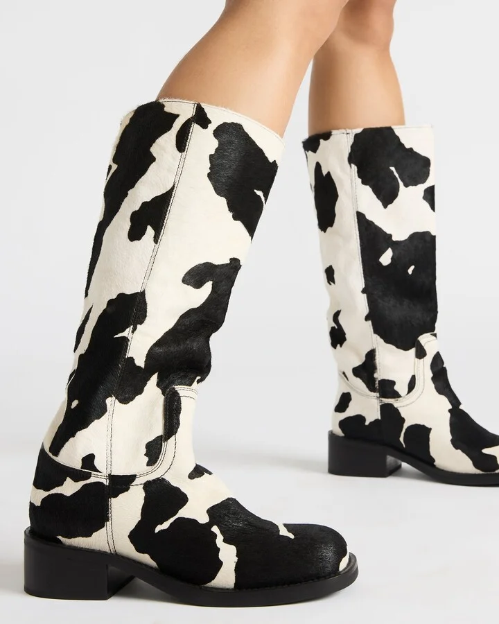 Riggs Black Cow Print - Image 2