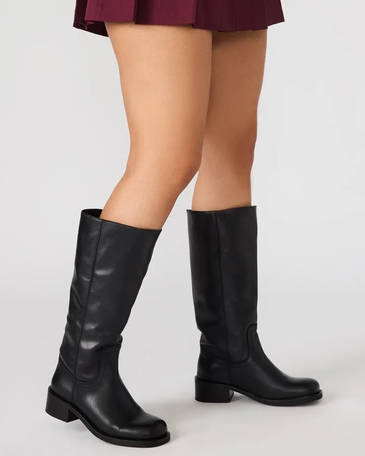 Riggs Black Cow Print Wide Calf - Image 6