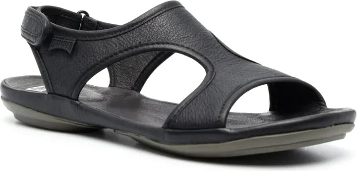 Right leather flat sandals - Image 2