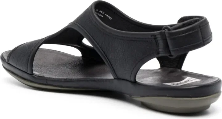 Right leather flat sandals - Image 3