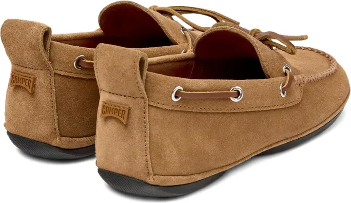 Right Nina suede lace-up boat shoes - Image 3