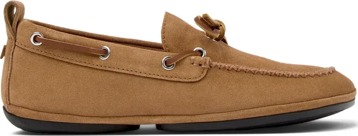 Right Nina suede lace-up boat shoes