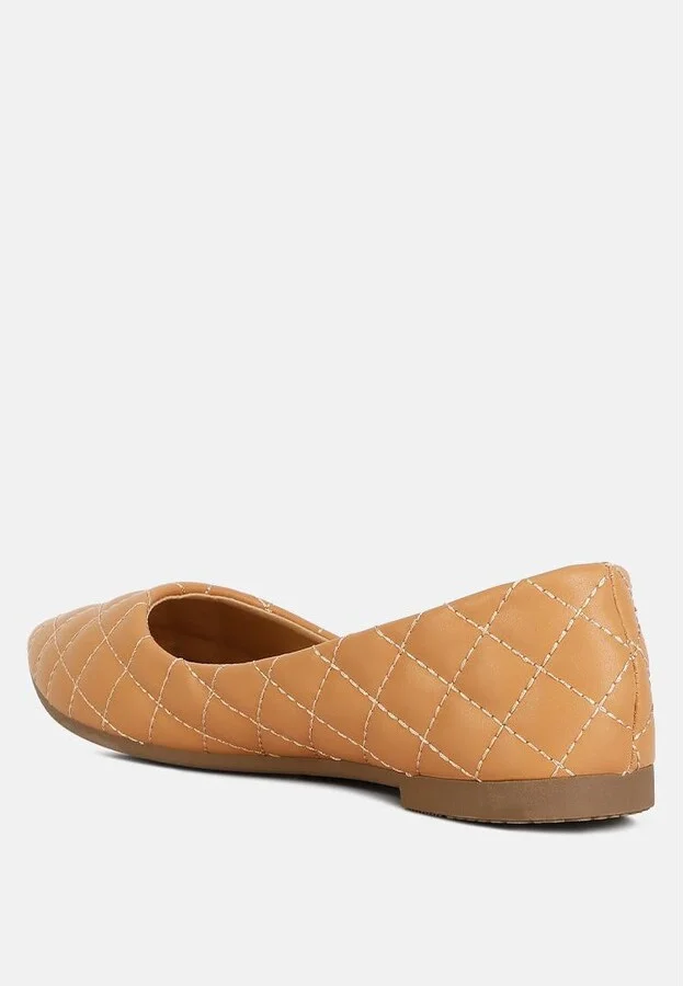 Rikhani Quilted Detail Ballet Flats - Image 4