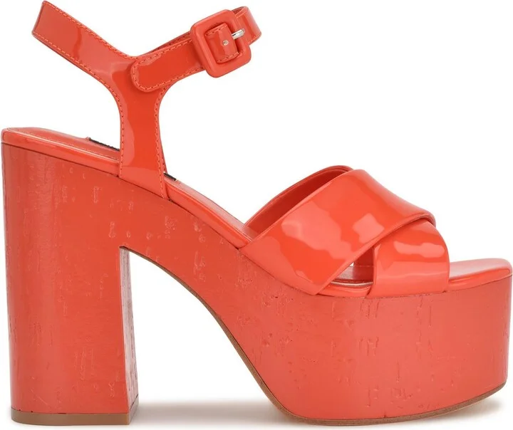 RILAY3 Womens Block Heel Man Made Platform Sandals