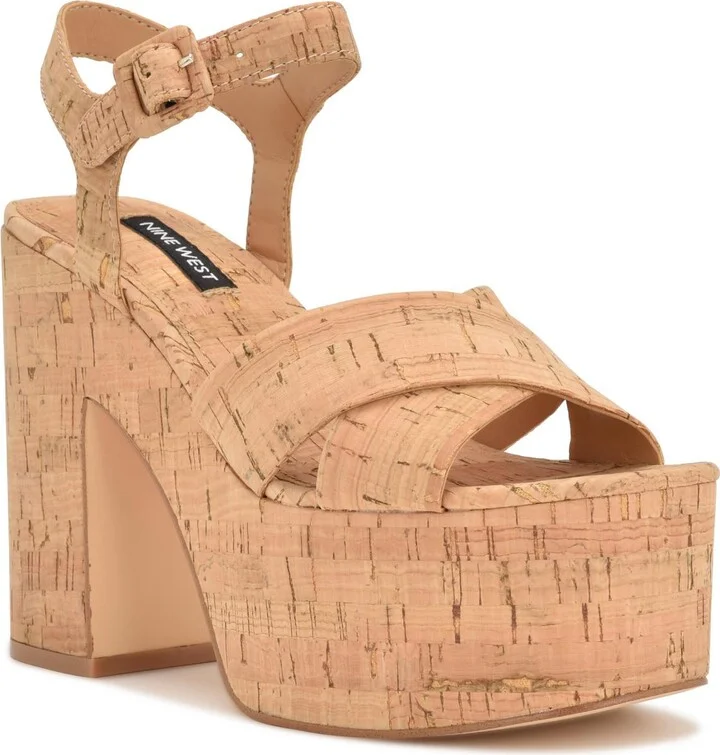 RILAY5 Womens Laceless Man Made Platform Sandals