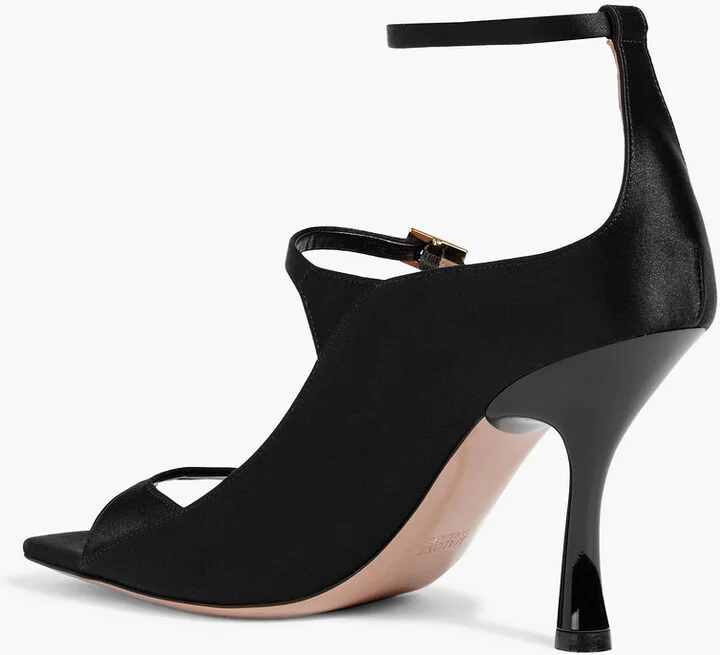 Riley 90 crystal-embellished satin sandals - Image 3