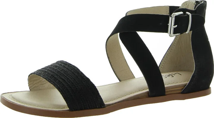 Riley Womens Buckle Flat Sandals