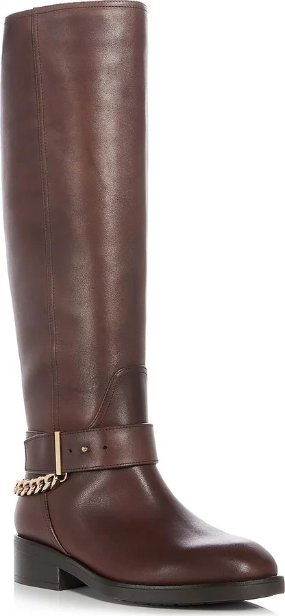 RILEY Womens Leather Round toe Knee-High Boots