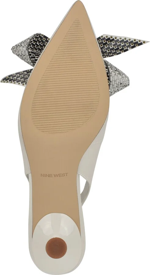Rills Slingback Pointed Toe Kitten Heel Pump - Image 5