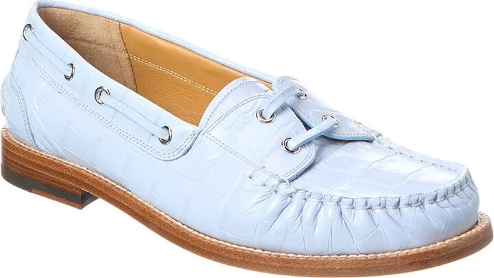 Rimion Croc-Embossed Leather Loafer