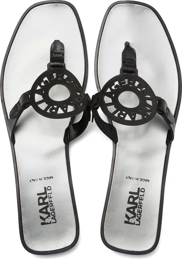 Ring cut out-logo sandals - Image 4