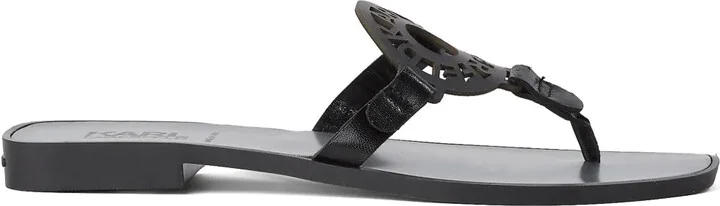 Ring cut out-logo sandals