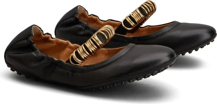 Ring-Detail Ballerina Shoes - Image 2