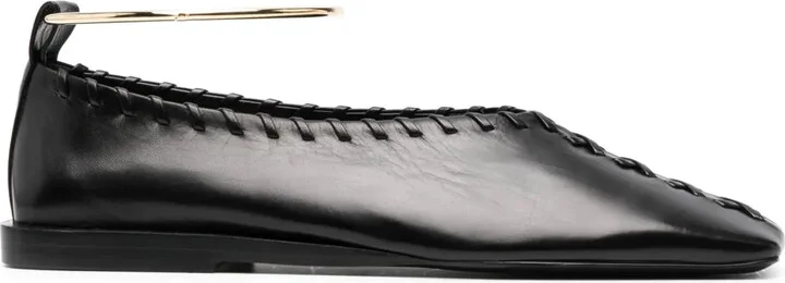 Ring-Detail Ballerina Shoes
