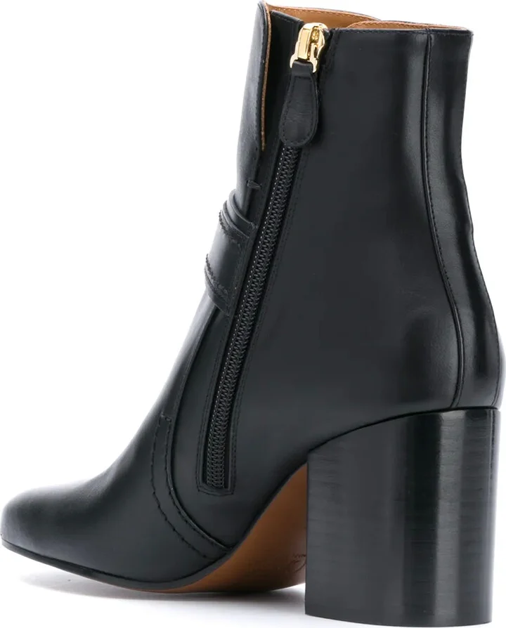 Ring Detail Leather Boots - Image 3