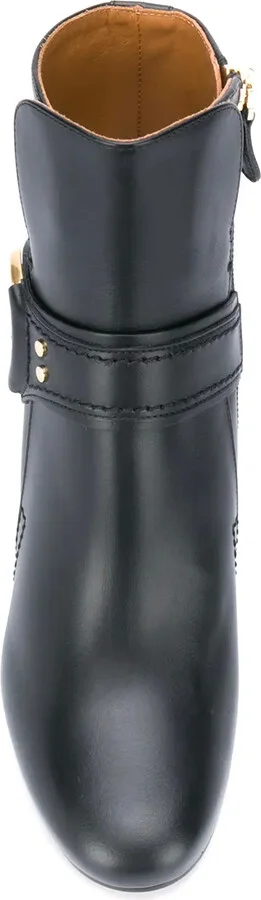 Ring Detail Leather Boots - Image 4