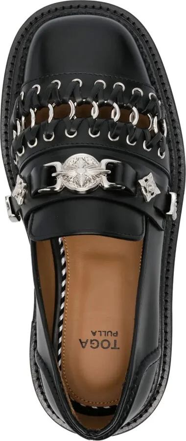 Ring-Detail Leather Loafers - Image 4