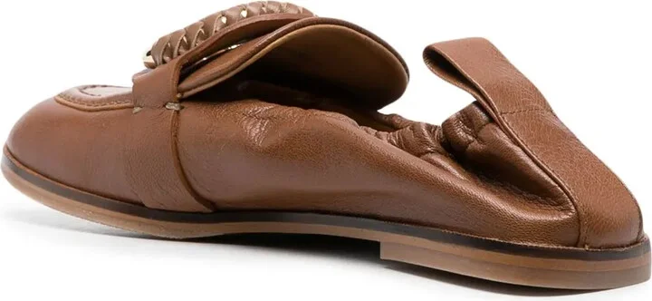 Ring-Detail Leather Loafers - Image 3