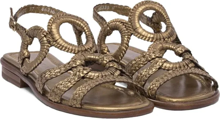 Ring-Detailed Leather Sandals - Image 2