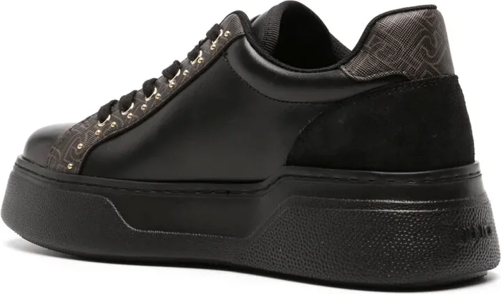 Ring-Detailed Monogram-Pattern Sneakers - Image 3