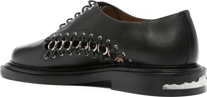 Ring-Embellished Oxford Shoes - Image 3