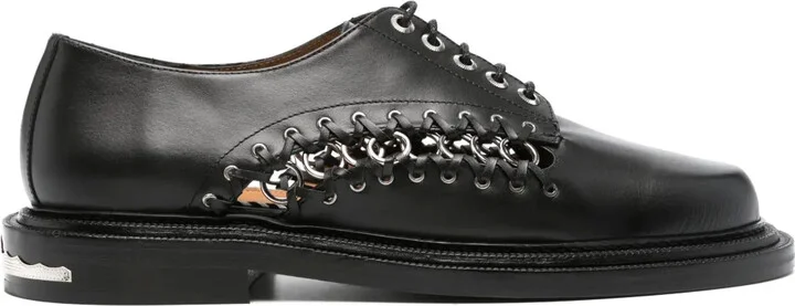 Ring-Embellished Oxford Shoes