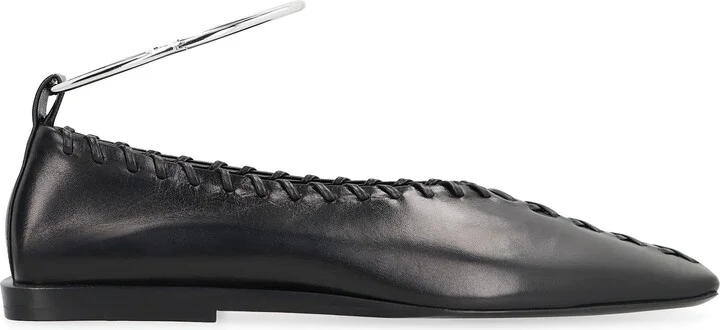 Ring Leather Ballet Flats - Image 2