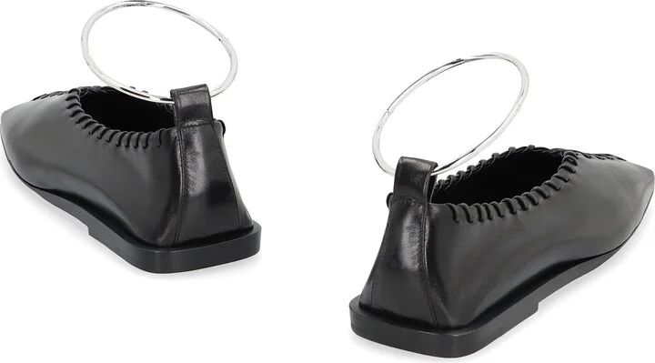 Ring Leather Ballet Flats - Image 4