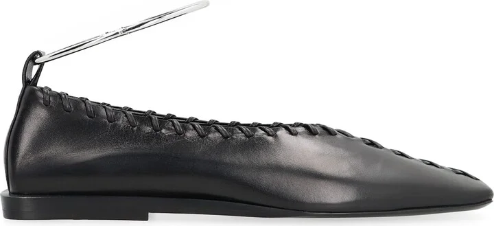 Ring Leather Ballet Flats