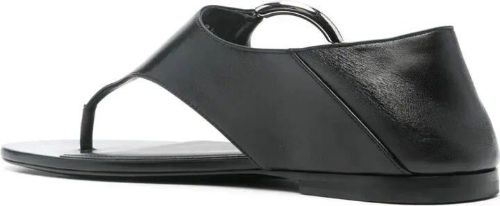 Ring leather flat sandals - Image 3