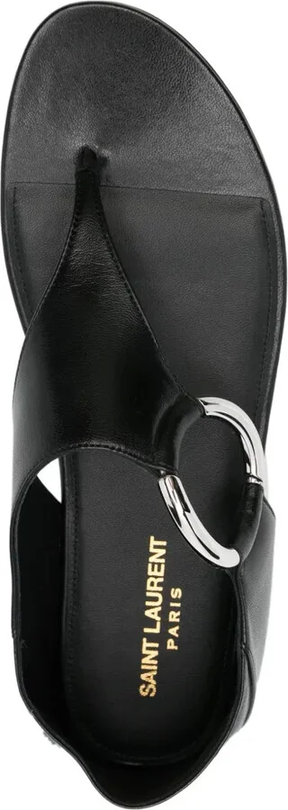 Ring leather flat sandals - Image 4