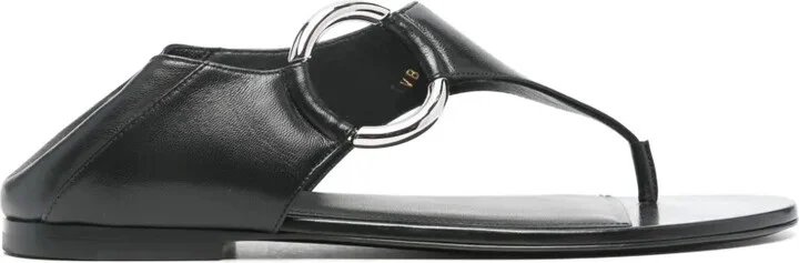 Ring leather flat sandals - Image 5
