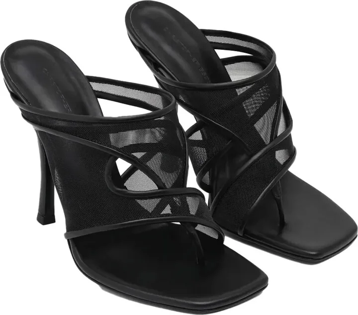 Ringer mesh-panel heeled mules - Image 2