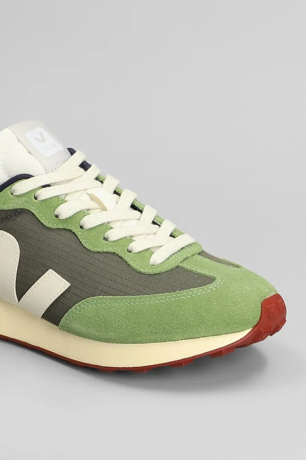 Rio Branco Ii Sneakers In Green Suede And Fabric - Image 5