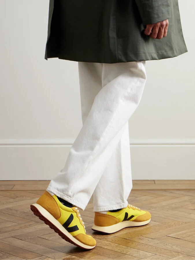 Rio Branco Leather-Trimmed Alveomesh and Suede Sneakers - Image 2