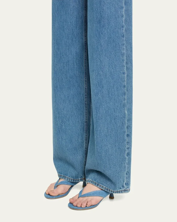 Rio Denim Kitten-Heel Thong Sandals - Image 2