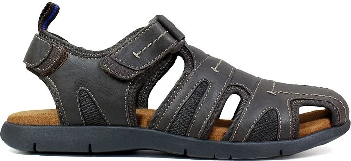 Rio Grande Leather Closed Toe Fisherman Sandal - Wide Width Available - Image 2