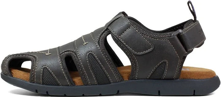 Rio Grande Leather Closed Toe Fisherman Sandal - Wide Width Available - Image 3